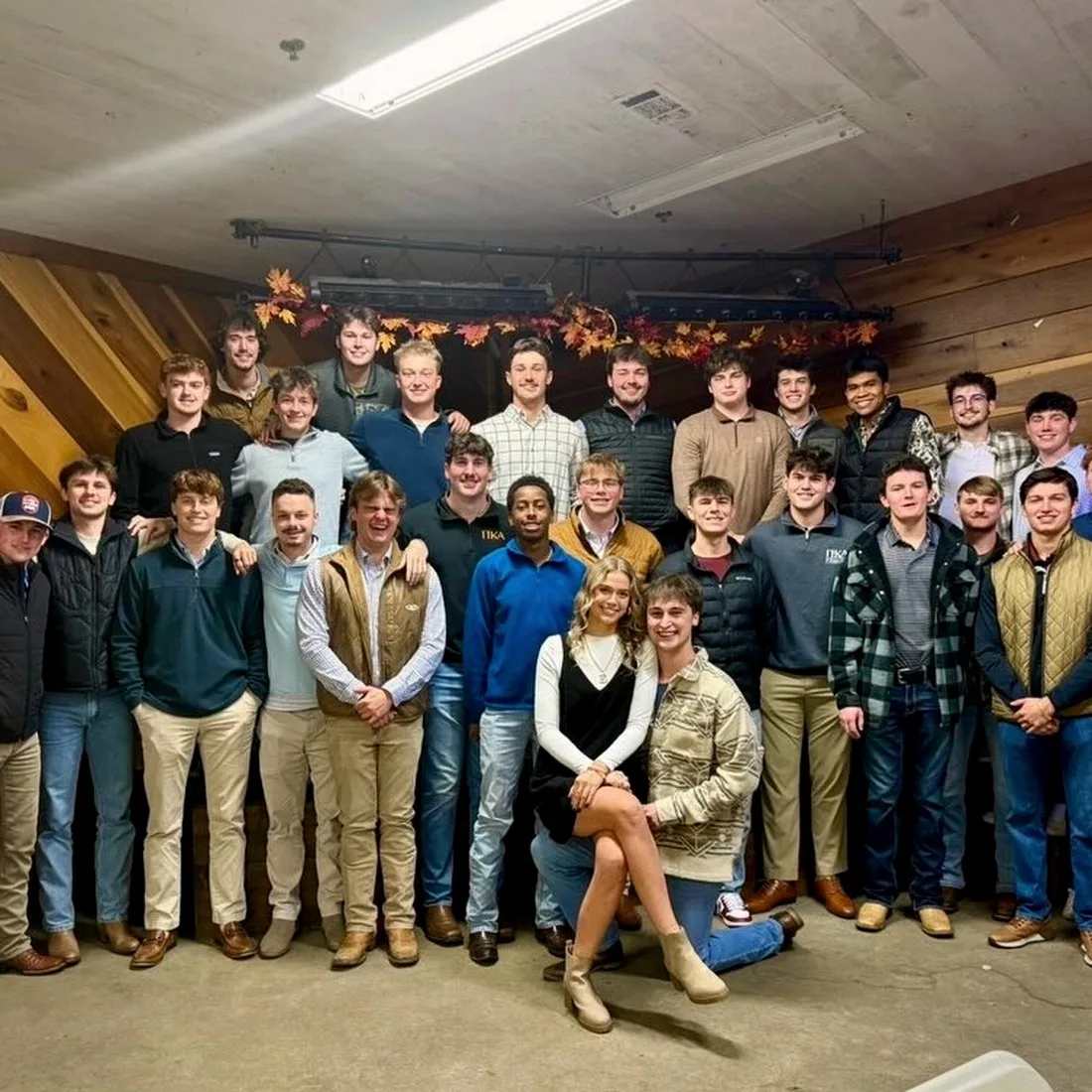 Pi Kappa Alpha brotherhood group moment at Murray State